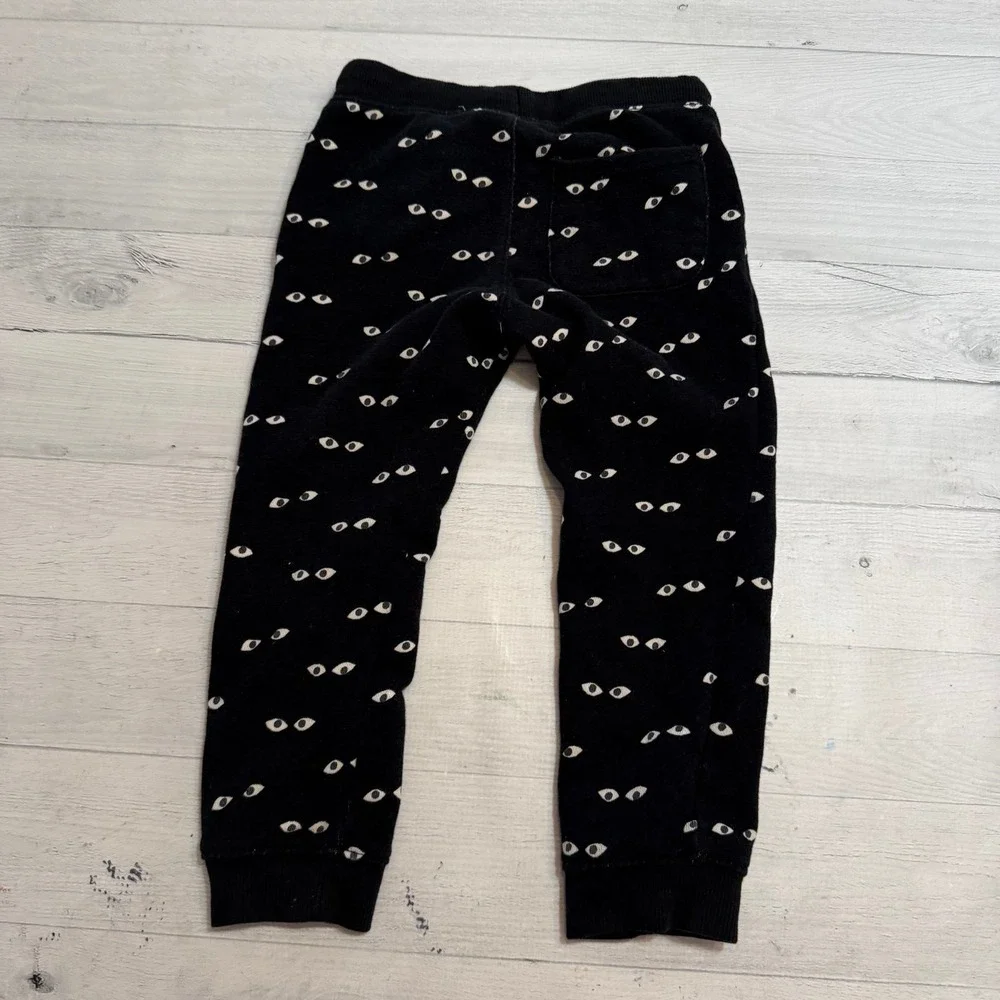 Gymboree kids black‎ holloween joggers with eyes 2T